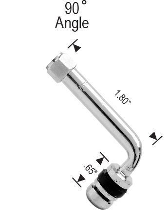 1.8 inch 90 degree metal valve stem - R & P Motorsports and Coatings