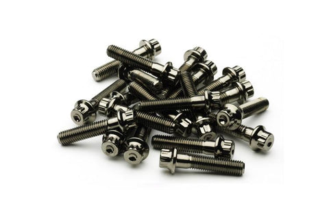40-Piece M7x1.0x32 Neo Chrome Wheel Bolts & Nuts – 12-Point – For 2/3 Piece Wheels